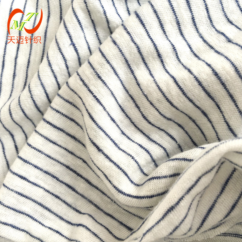 供应亚麻混纺，人棉亚麻，亚麻涤纶全亚麻汗布，100%亚麻针织面料