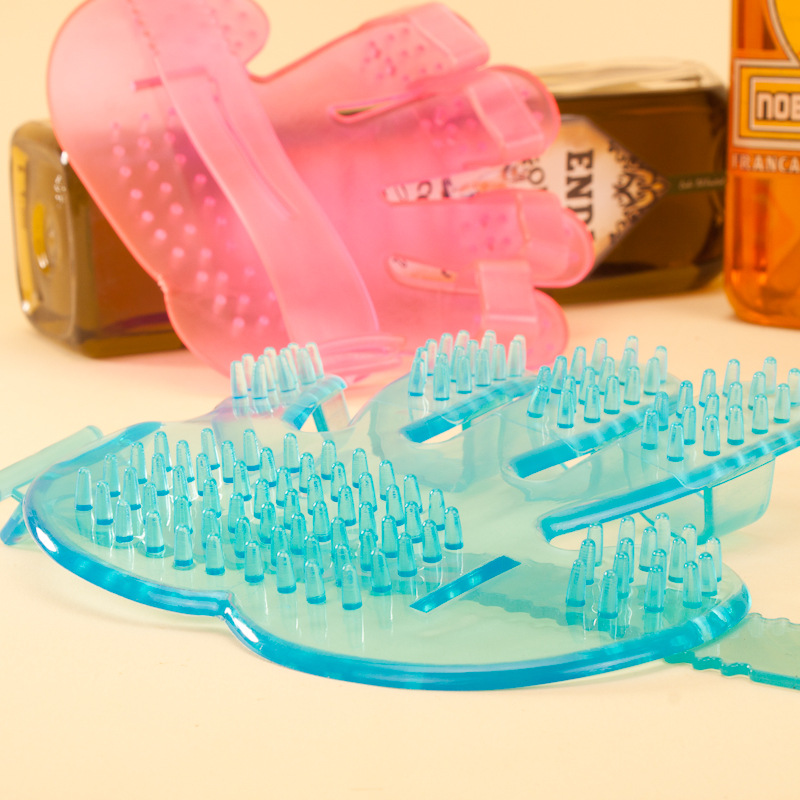 Guantes de baño para mascotas cepillo de cinco dedos cepillo de baño cachorro masaje peine pelo gato suministros de limpieza al por mayor