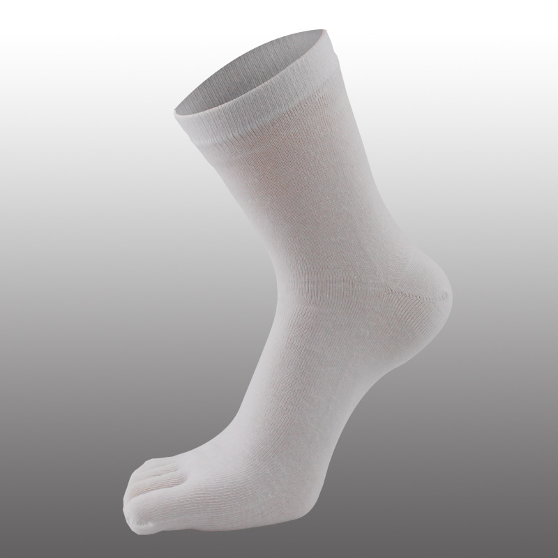 Cinco dedos Shu cinco dedos calcetines hilo de algodón tubo corto color sólido calcetines de los hombres procesamiento al por mayor dedo del pie calcetines cinco dedo del pie absorbente de sudor casual