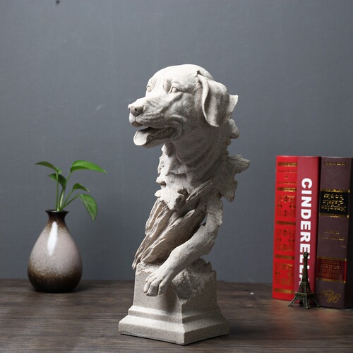American country style creative decoration sculpture ornaments living room study bookcase TV cabinet sandstone handicraft ornaments