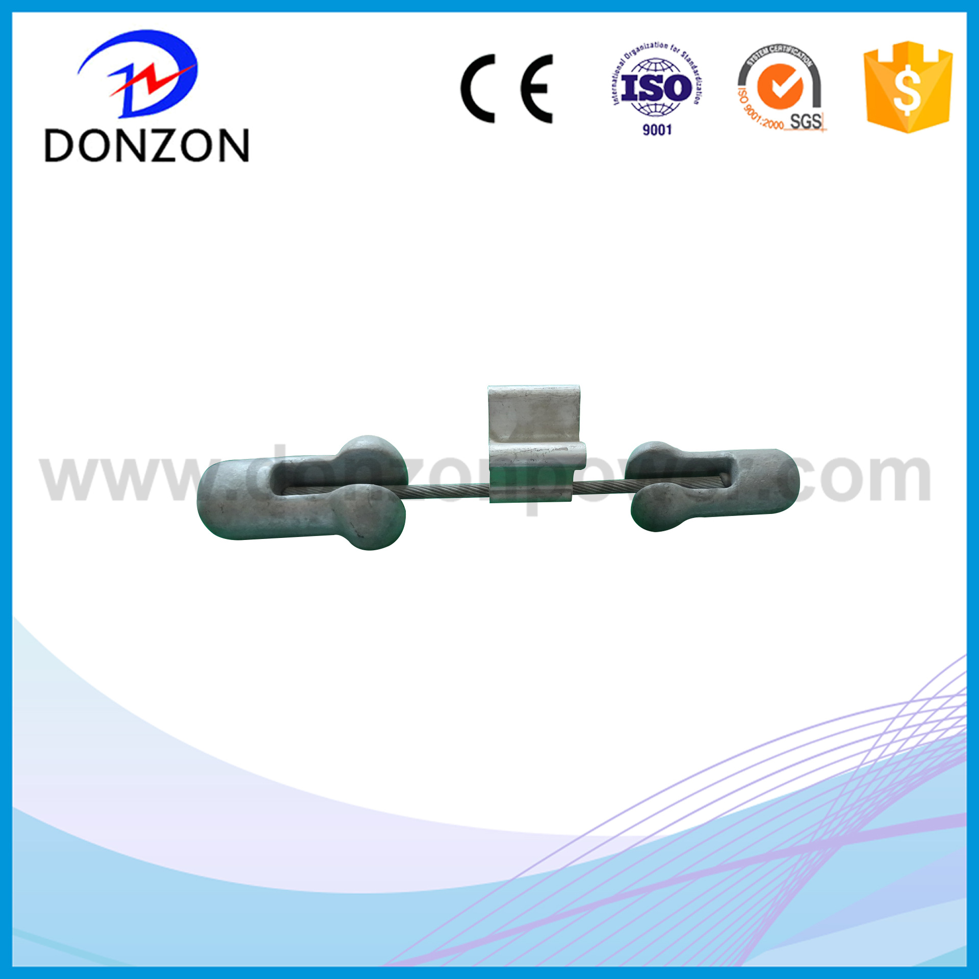 东众生产预绞丝耐张金具  预绞丝耐张悬垂线夹  预绞式防震锤