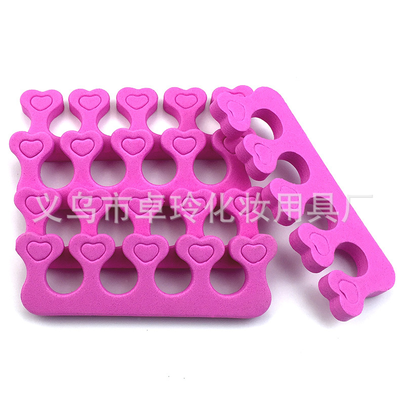 Herramientas de uñas EVA Dedo de algodón/melocotón corazón dedo separador/dedo del pie del dedo separación algodón dedo del pie separación algodón ventas directas de la fábrica