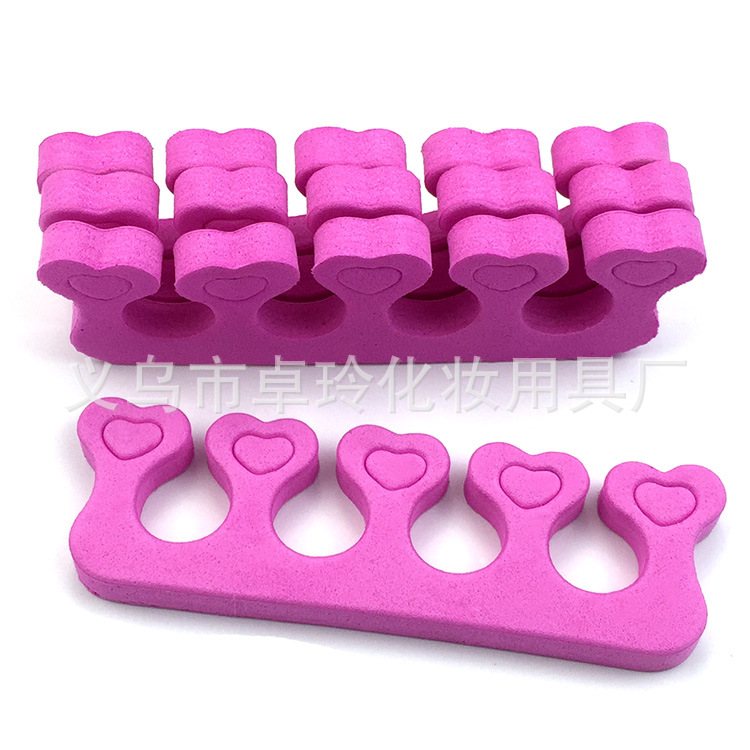 Herramientas de uñas EVA Dedo de algodón/melocotón corazón dedo separador/dedo del pie del dedo separación algodón dedo del pie separación algodón ventas directas de la fábrica