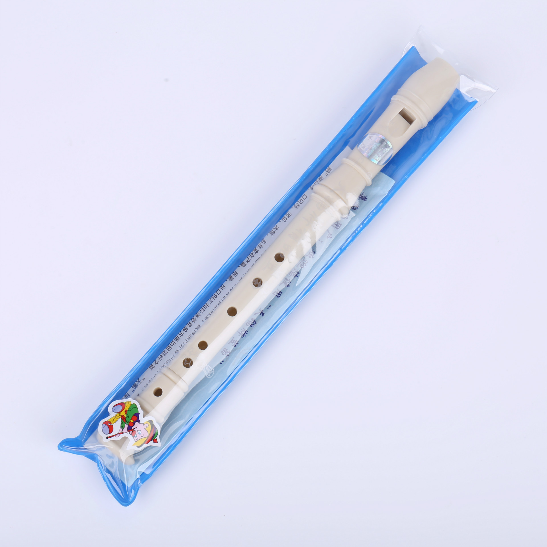 天鹅学生儿童塑料竖笛  六孔八孔德式高音白色笛子 厂家直销竖笛