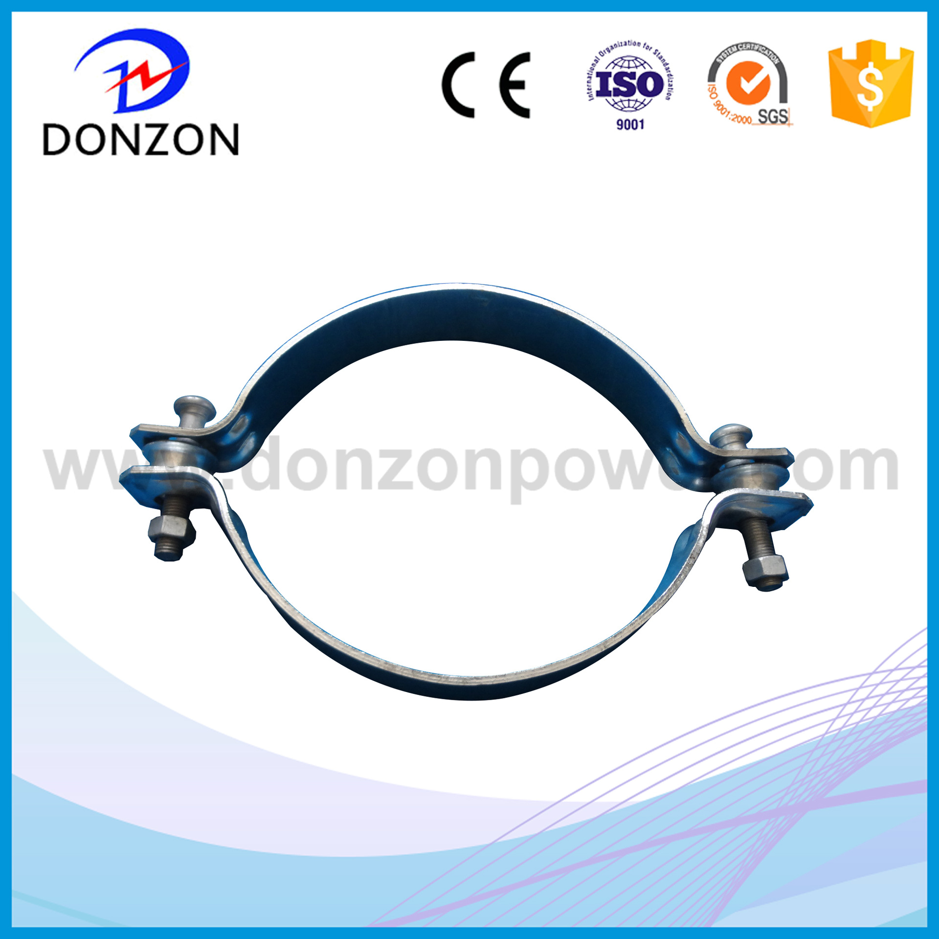 线路金具 加强 单吊 吊线抱箍 加长光缆抱箍 热镀锌铁件加工