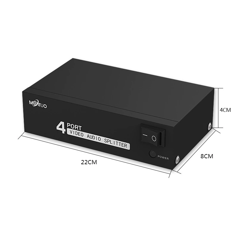 Matuo MT-104AV 4-портовый AV-расширитель распределитель 1 к 4 видеоаудио ответвления, частотный устройством 1.4-канальное