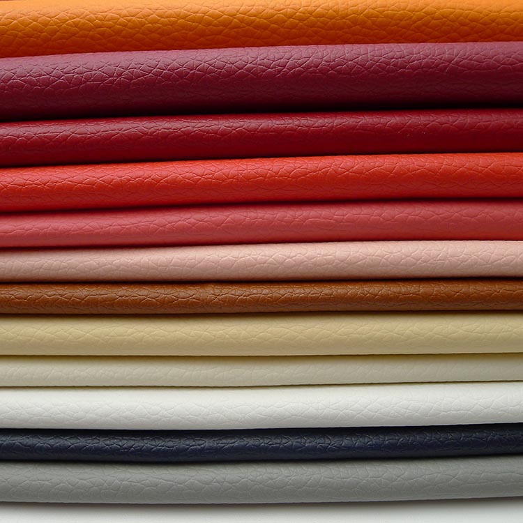 厂家现货新款0.8mm小荔枝纹半PU皮革 服装家饰箱包用料现货批发