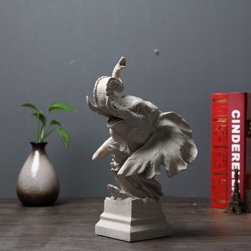 American country style creative decoration sculpture ornaments living room study bookcase TV cabinet sandstone handicraft ornaments