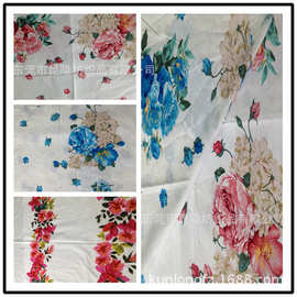 全棉高密定位印花布 波点玫瑰花朵印花面料全工艺活性环保印花