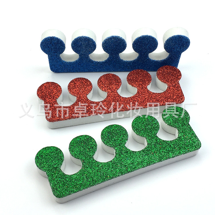 Nuevo dedo del pie del dedo del polvo del brillo del algodón del dedo del pie aislamiento herramienta de recubrimiento de esmalte de uñas fabricante