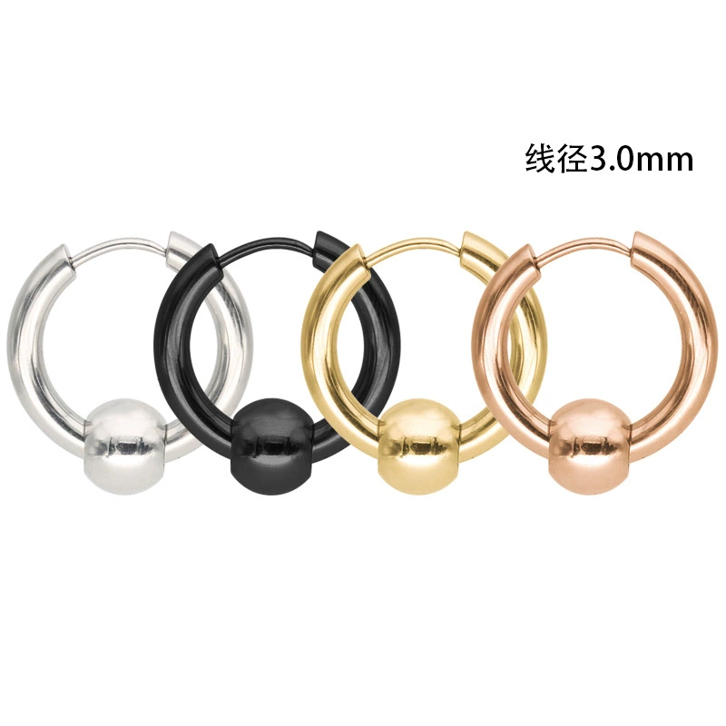 (Cross-border trading), fashionable universal minimalistic earrings stainless steel, simple and elegant design