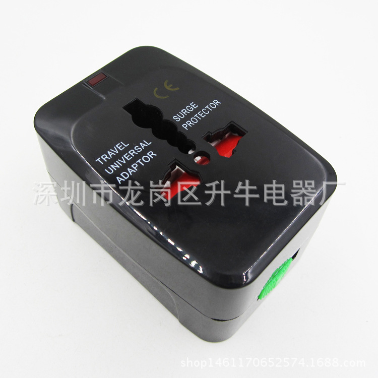 Enchufe de conversión global negro enchufe de conversión de múltiples funciones convertidor de enchufe universal global