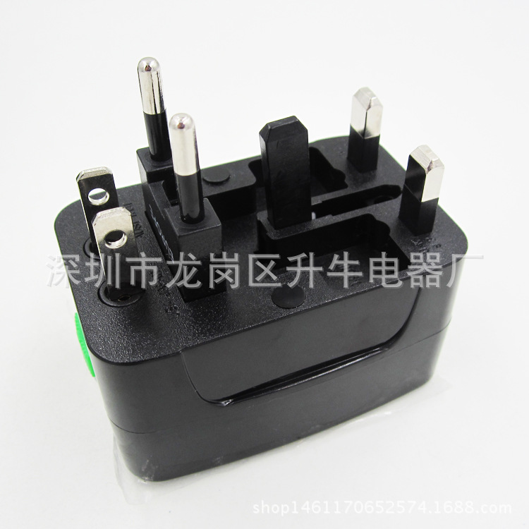 Enchufe de conversión global negro enchufe de conversión de múltiples funciones convertidor de enchufe universal global
