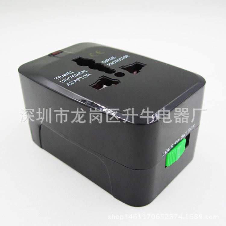 Enchufe de conversión global negro enchufe de conversión de múltiples funciones convertidor de enchufe universal global