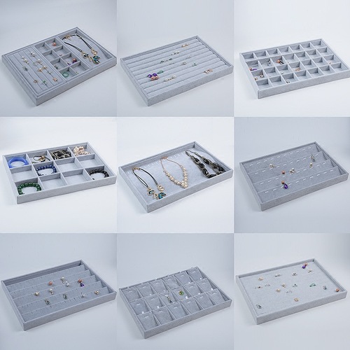 Jewelry Display Counter Display Tray Icicle Fleece Ring Necklace Earring Ring Storage Box Prop Accessory Rack