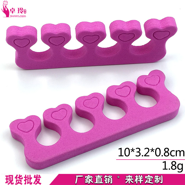 Herramientas de uñas EVA Dedo de algodón/melocotón corazón dedo separador/dedo del pie del dedo separación algodón dedo del pie separación algodón ventas directas de la fábrica