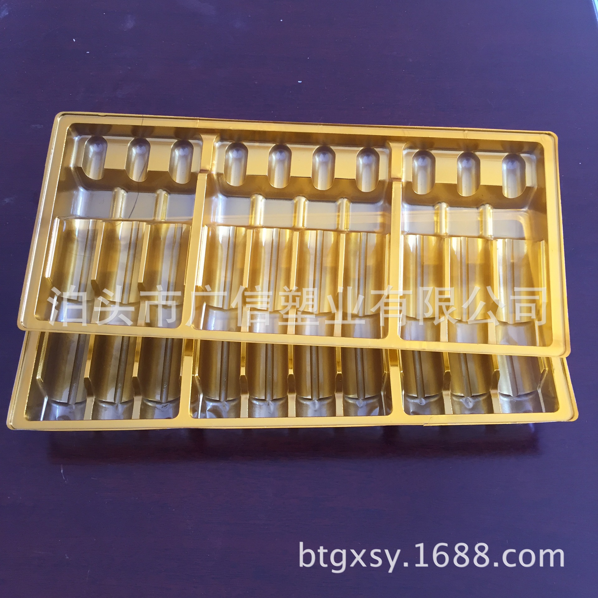 厂家制作吸塑内托 10毫升10支 水针托盘 安瓿瓶内衬