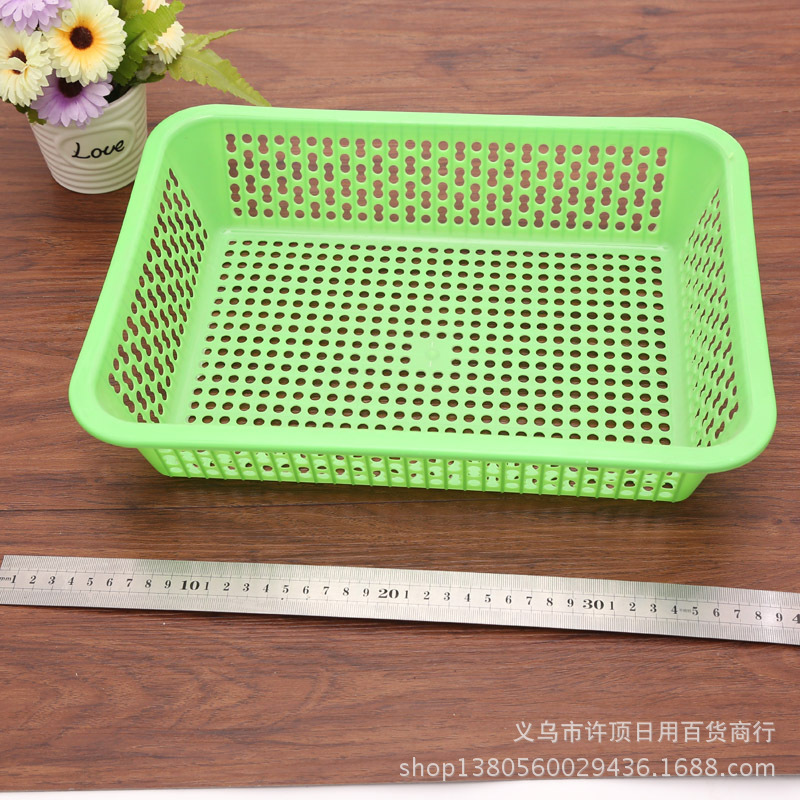 Rectangular cooked plastic basket draining drip spoon Sieve spicy hot barbecue basket distribution classification storage box