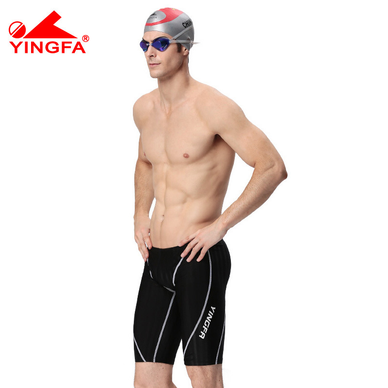 Yingfa Men's Swimming Trunks Professional Racing Swimming Training Competition Foot Quick-drying Five-point Swimming Trunks Men's 9102
