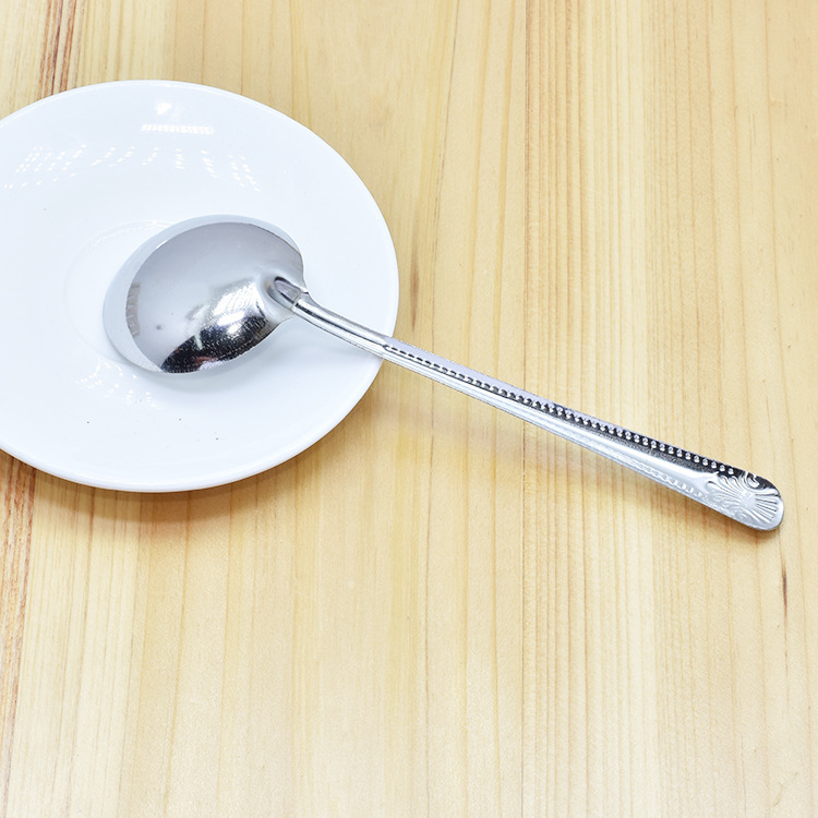 Round Head oil spoon stainless steel kitchen tableware soup spoon round Spoon restaurant supplies mixing spoon household spoon small spoon Round Head oil spoon stainless steel kitchen tableware soup spoon round Spoon restaurant supplies mixing spoon household spoon small spoon