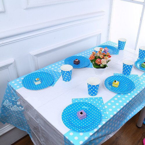 Batch Birthday Party Supplies Party Decorations Gathering Candy Color Polka Dot Tablecloth Disposable Tablecloth