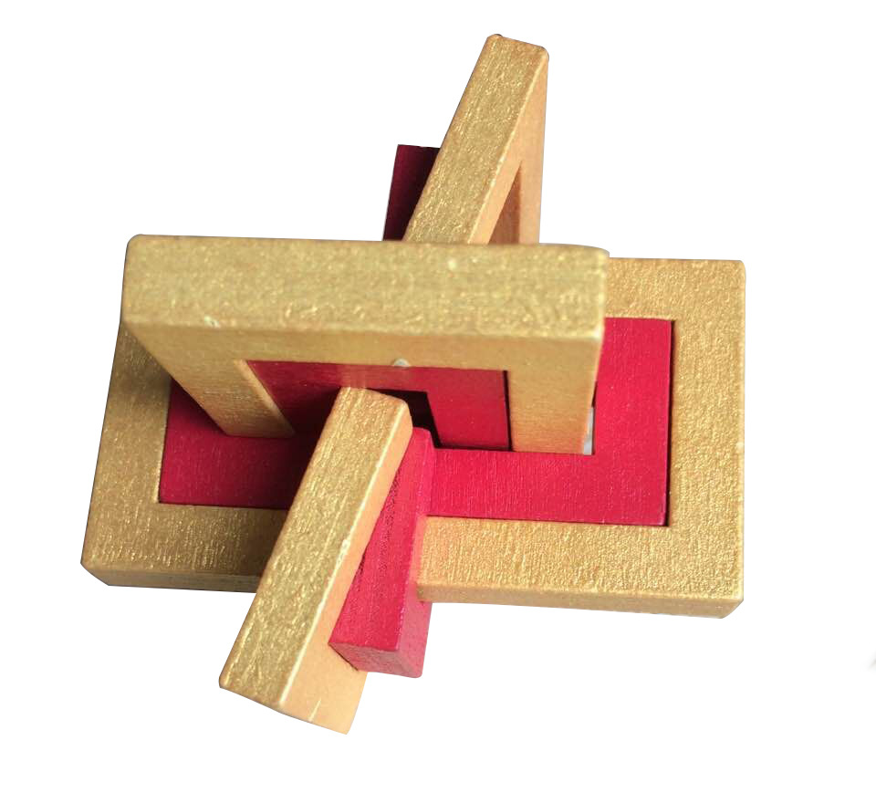 Cerradura de Kongming de juguete de madera para niños Cerradura de Kongming Cerradura de Luban Juego completo de embutir clásica de juguete de madera Cerradura de Kongming