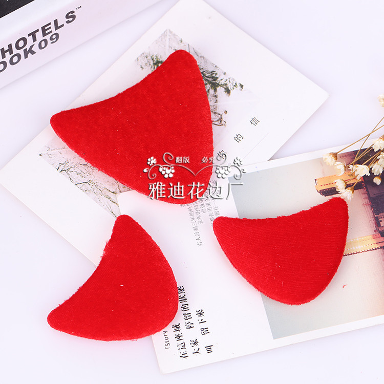 手工DIY花片辅料花朵毛布 头饰服装饰材料散花片 厂家供应