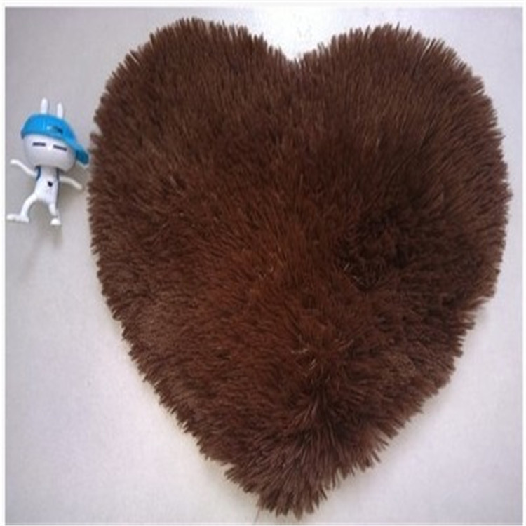 Cruz-Frontera en forma de corazón de lana de seda alfombra dormitorio amor piso estera mesita de noche pelusa-libre lindo hogar en forma de corazón