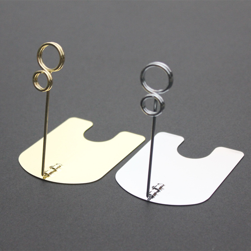 POP金属价格标签夹黑色烘培店标价夹银色广告夹金属金色展示夹