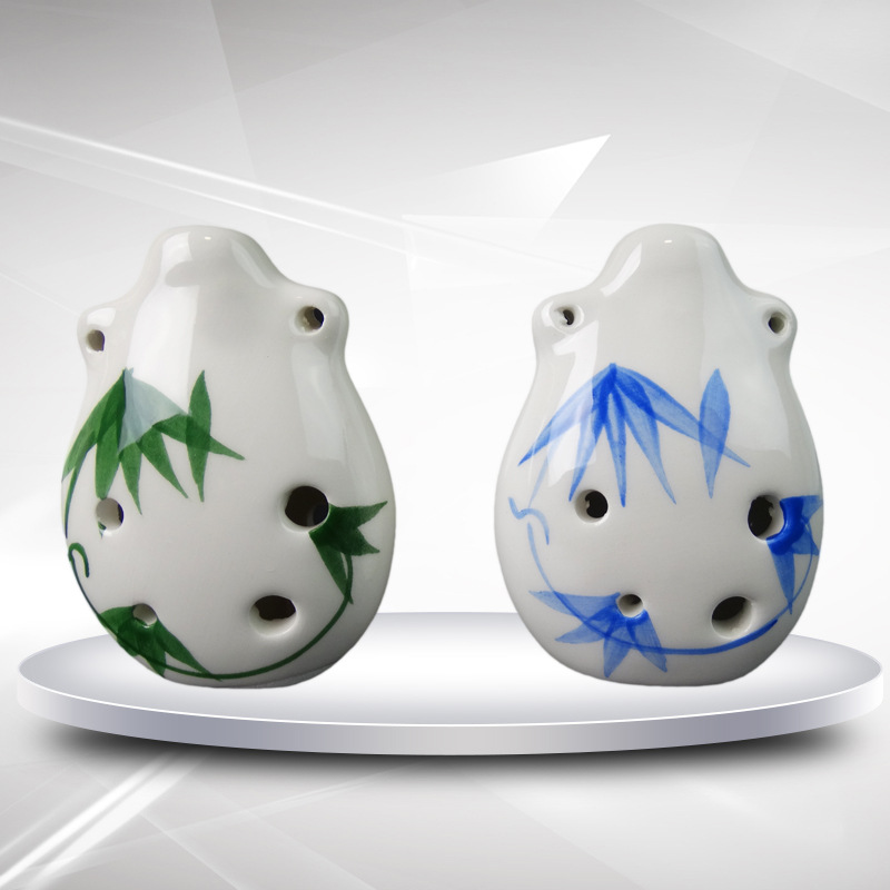 Short Mouth Ocarina Cartoon Scenery Six-Hole Ocarina 6-Hole Classic Factory Direct Sales Export Export Ocarina Flute