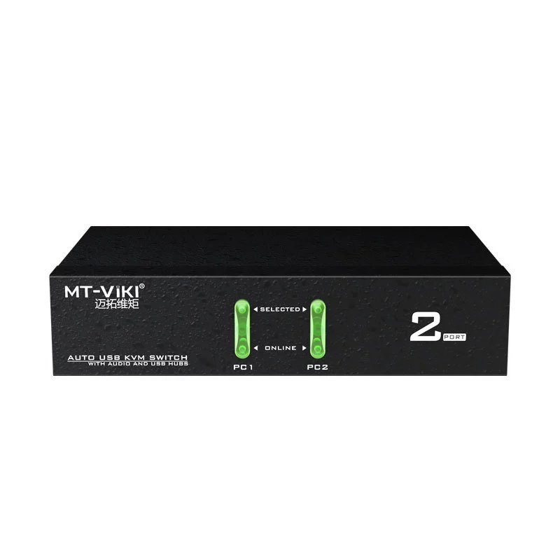 Промышленный KVM-переключатель VGA/USB MitoVision, управление компьютерами, 4 порта, горячие клавиши, модель MT-0201VK