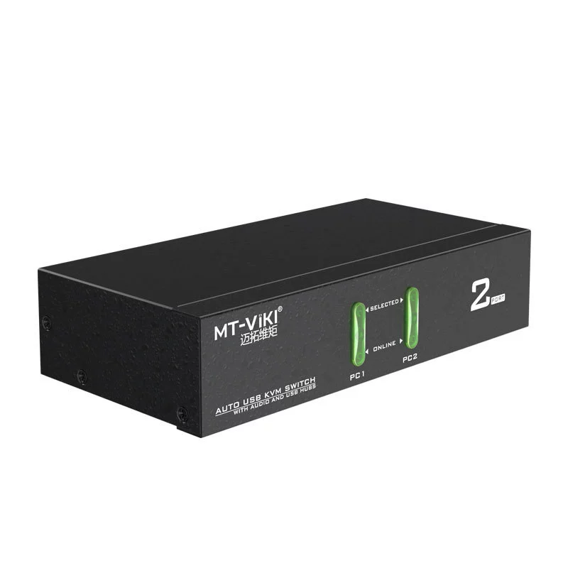 Промышленный KVM-переключатель VGA/USB MitoVision, управление компьютерами, 4 порта, горячие клавиши, модель MT-0201VK