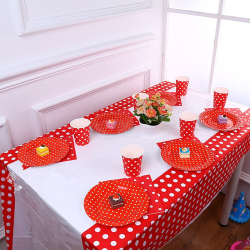 Batch Birthday Party Supplies Party Decorations Gathering Candy Color Polka Dot Tablecloth Disposable Tablecloth