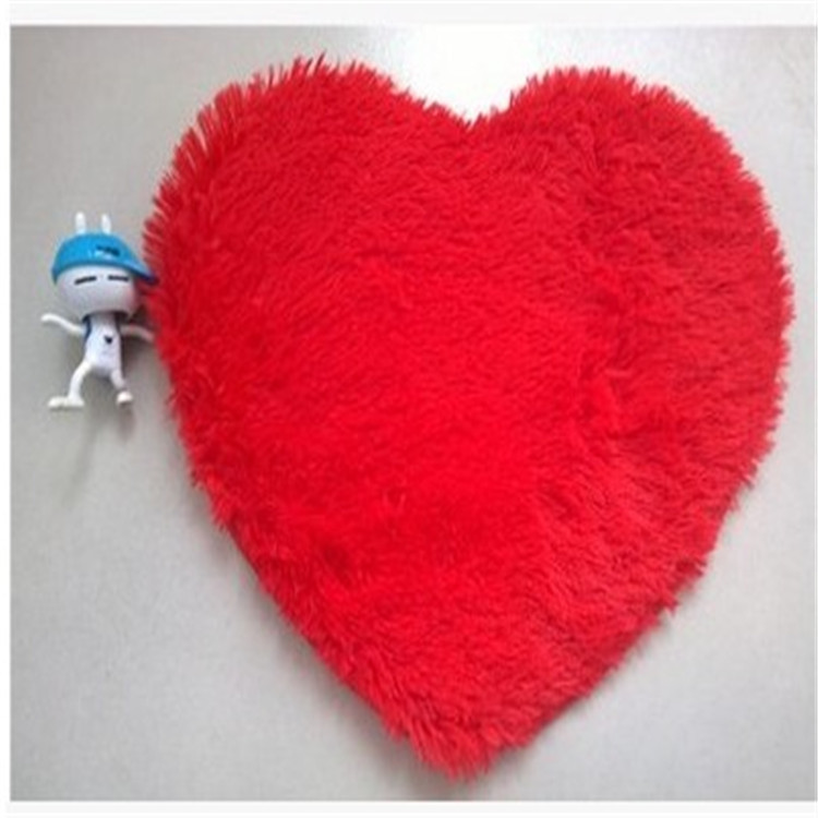 Cruz-Frontera en forma de corazón de lana de seda alfombra dormitorio amor piso estera mesita de noche pelusa-libre lindo hogar en forma de corazón
