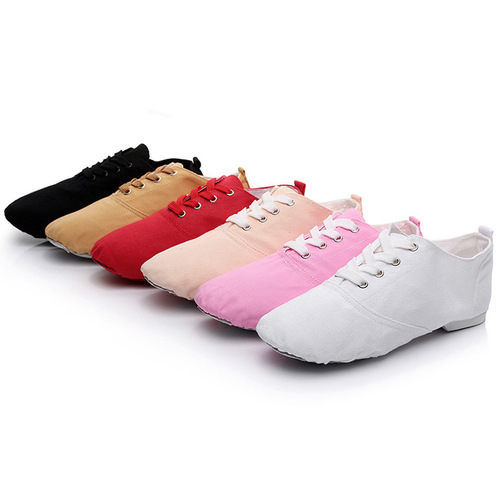 Children's dance shoes, women's dance shoes, canvas jazz dance shoes, low-cut adult men's modern body ballet shoes wholesale