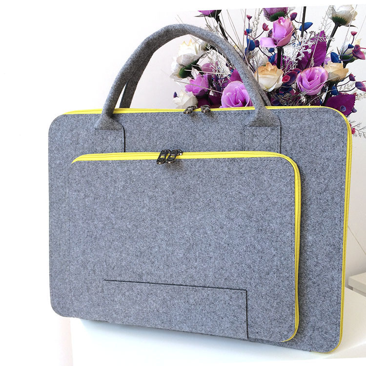 厂家直供毛毡包电脑包 手提平板电脑毛毡包 定制批发毛毡包