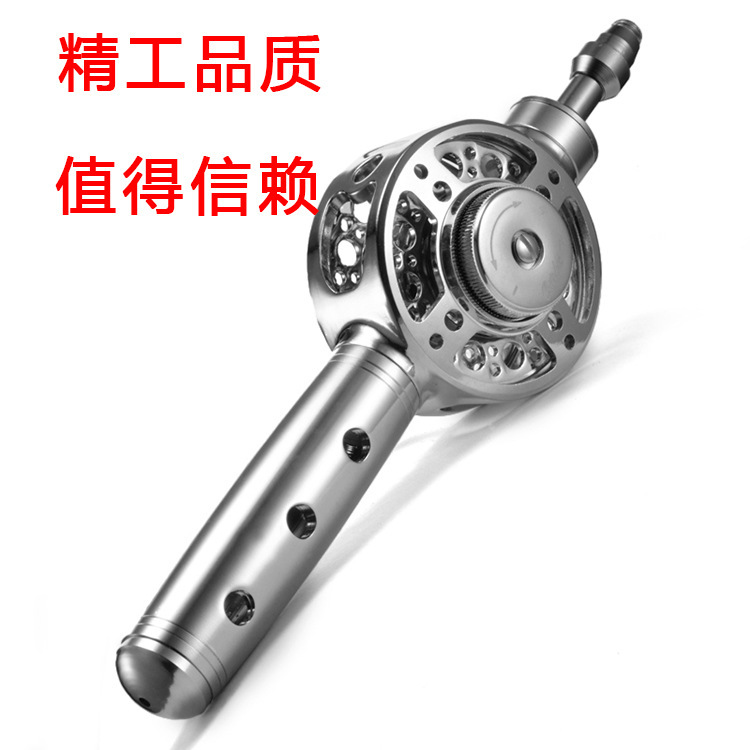 New Lizard Fishing Wheel Hand Rod Refitting Zhongtong Refitting Inner Line with Leakage Full Metal Zhongtong Wheel