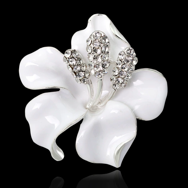 Silver plated white B057-A