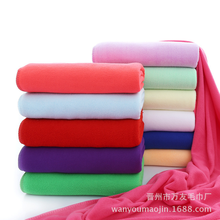 Factory wholesale fiber 70*140 absorbent towel 130 grams of gifts do not dry bath towel