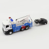 Ambulance, trailer, realistic children's alloy car, car model