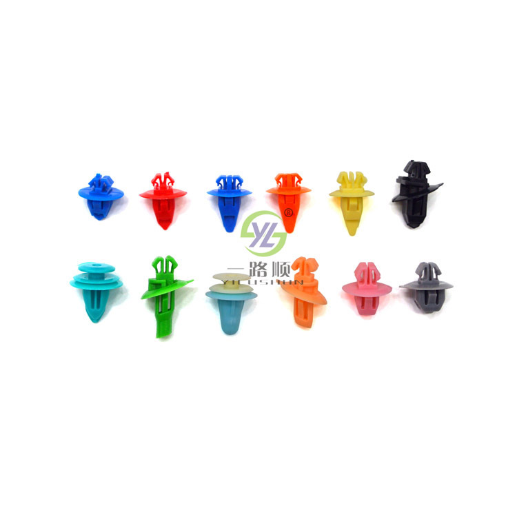 Accesorios para automóviles 420 unids en caja hebilla traje clip plástico remache nylon puerta panel hebilla he47