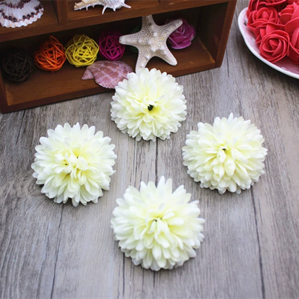 Realistic hat, decorative flowers, diameter 6.5mm, 6.5cm