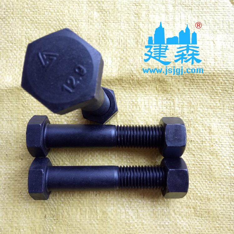 河北标准件 厂家直销12.9级高强度六角螺栓螺母 异型螺丝M27*160