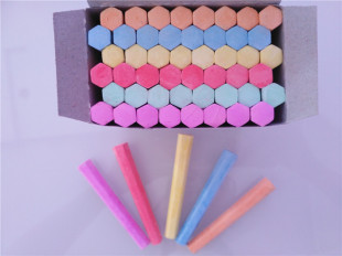 Jinhui dust teaching chalk six-color children student painting blackboard green board chalk 48 PCs/box