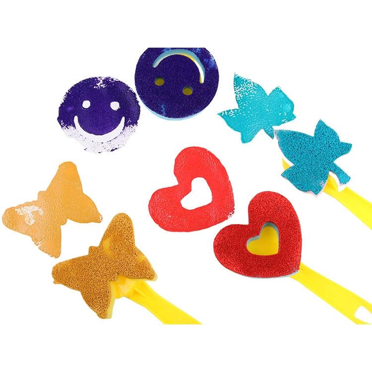 Sponge set, handle for kindergarten, seal, 12 pieces, wholesale