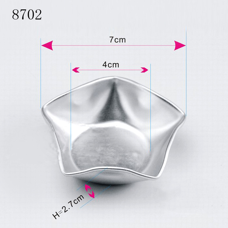 焙谷烘焙五角星布丁模具蛋糕模具 DIY烘焙工具 铝制蛋糕模具