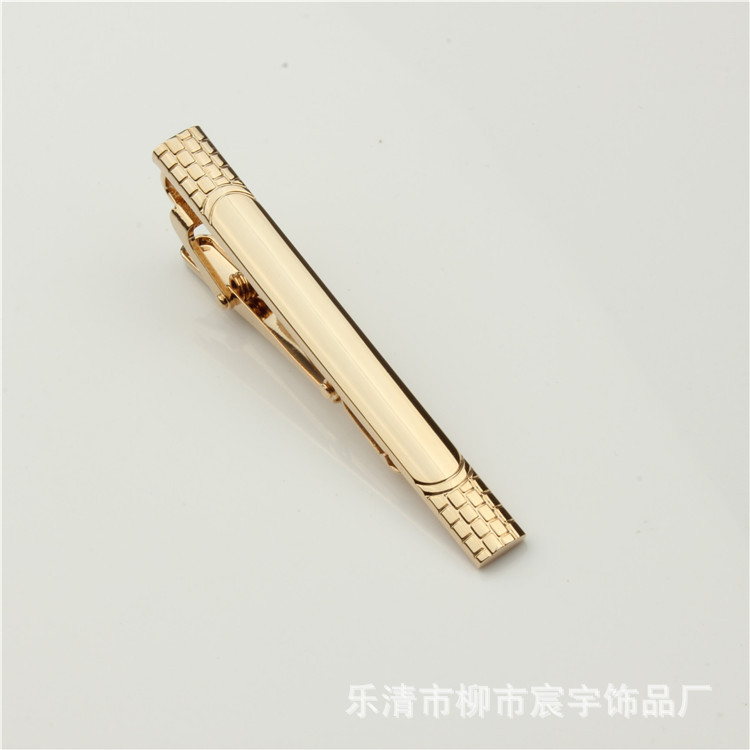 Factory Supply Real Gold Simple Tie Clip Copper Men's Business Tie Clip Tie Accessories Gentleman Accessories