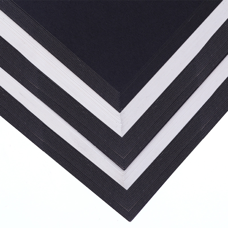 儿童DIY手工制作绘画纸 4K8K黑白色卡纸 益智手工材料现货批发