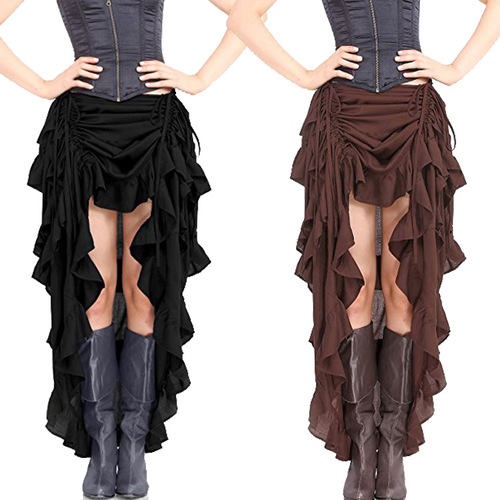 Photographed New Women's Modern Dance Hip-Hop Street Dance Performance Skirt Halloween Ethnic Dance Stage Performance Skirt Pirate Skirt