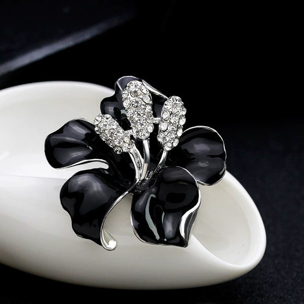 Silver plated black B057-C